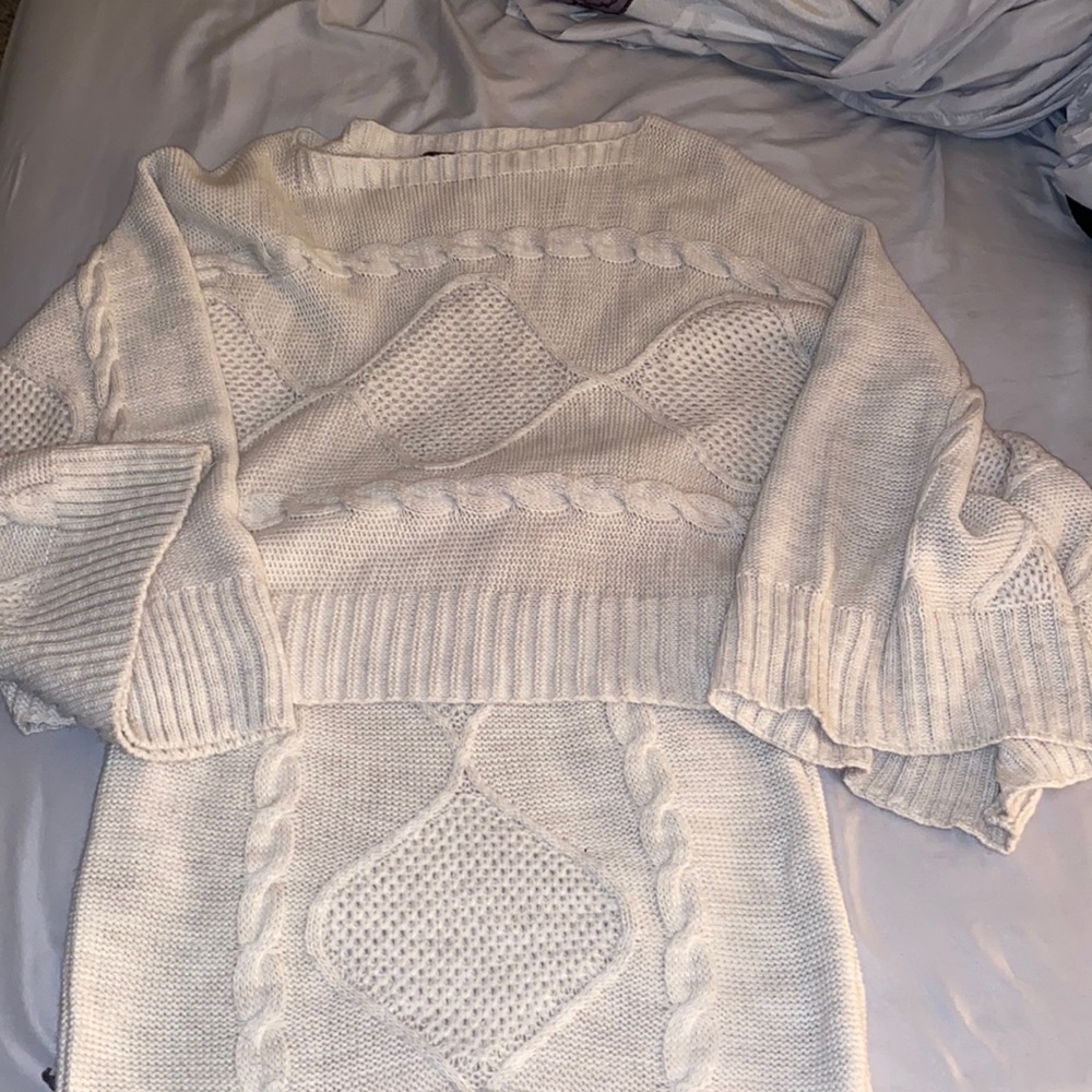 Cream sweater set